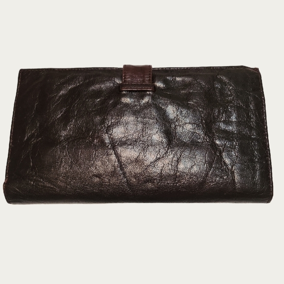 Labbe Butter Soft Dark Espresso Extra Large Wallet, EUC - Picture 6 of 11